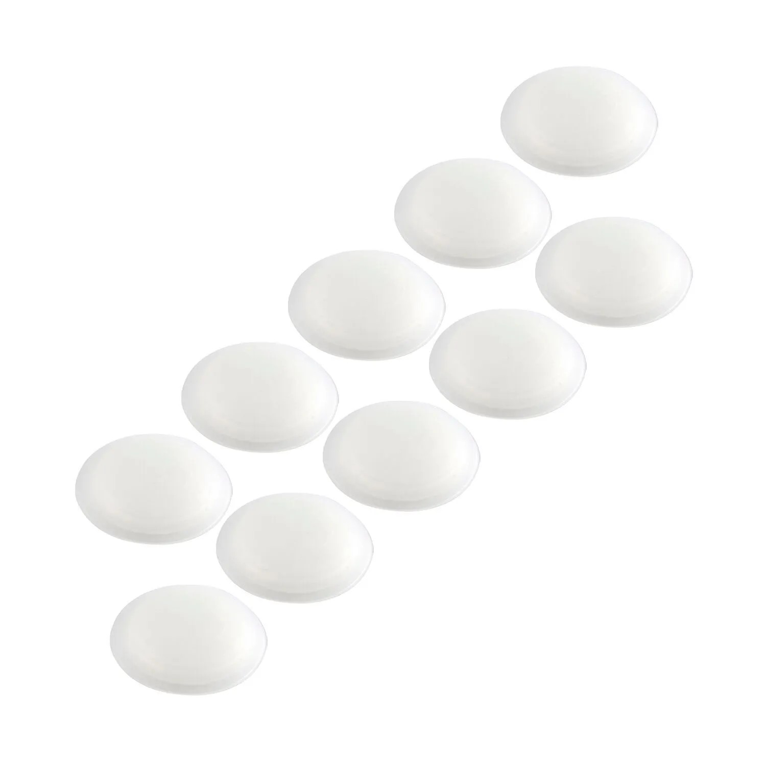 vasalat Set Wand-Türstopper Selbstklebend Ø 60 mm H 15 mm Transparent 10 Stück