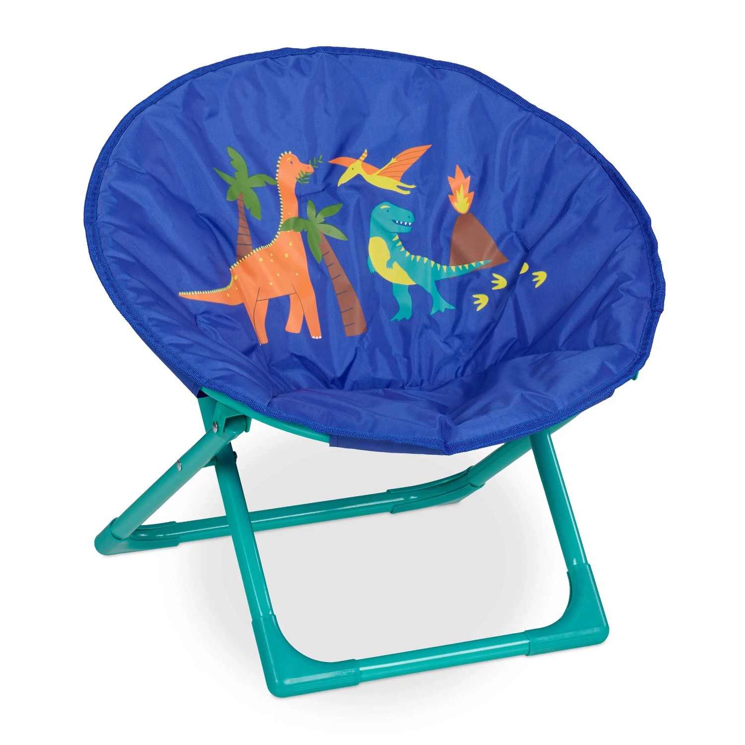 Relaxdays Moonchair für Kinder Polyester Dino Faltbar 47 cm x 50 cm x 48 cm 1,7 kg