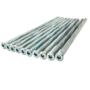 10er-Pack Panto Montageschrauben Smart Line, 7,5x150mm, verzinkt für Bauelemente.