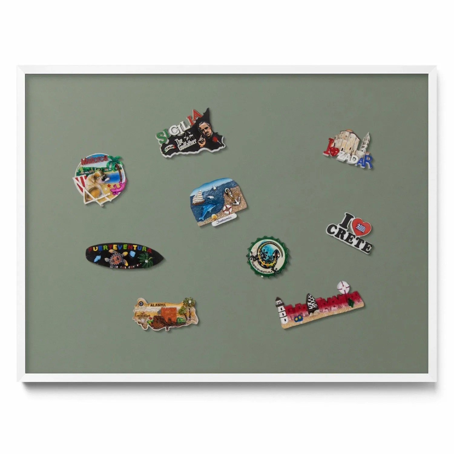 Tulup Magnettafel Magnetboard für die Wand mit Motiv Olivfarben 80x60 cm Ma günstig online kaufen