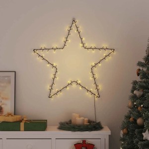 vidaXL Weihnachtsbeleuchtung Stern-Silhouette 115 LEDs Warmweiß 4019601