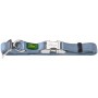 Hunter Hundehalsband Vario Basic Alu-Strong Gr. XL rauchblau aus Nylon mit Alu-Verschluss.