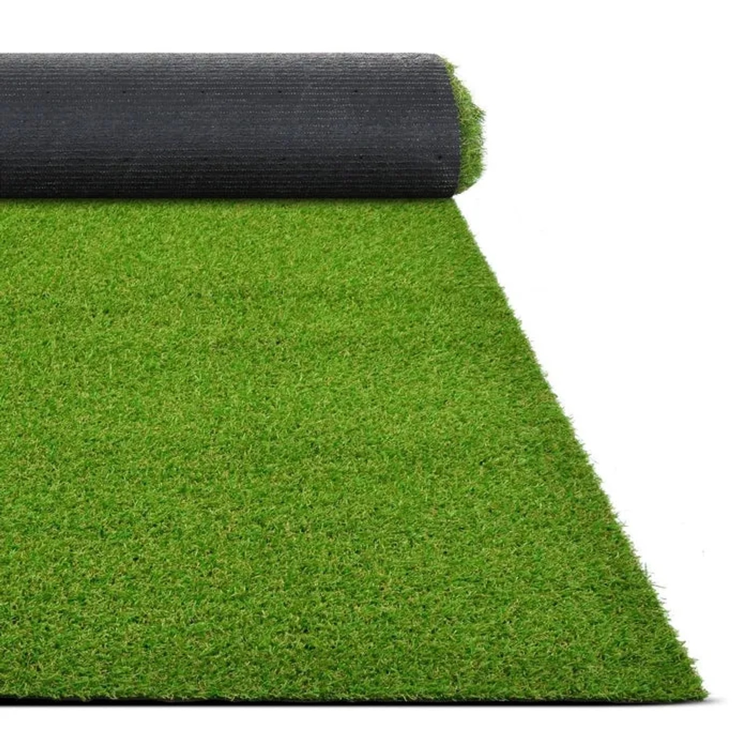 Gerollter, grüner Karat Kunstrasen Terraza 18 mm, UV-beständig, 100x400 cm.