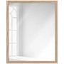 Moderner Wandspiegel (53x73 cm) mit Rahmen in Eiche-Optik. Ideal für Bad oder Flur.