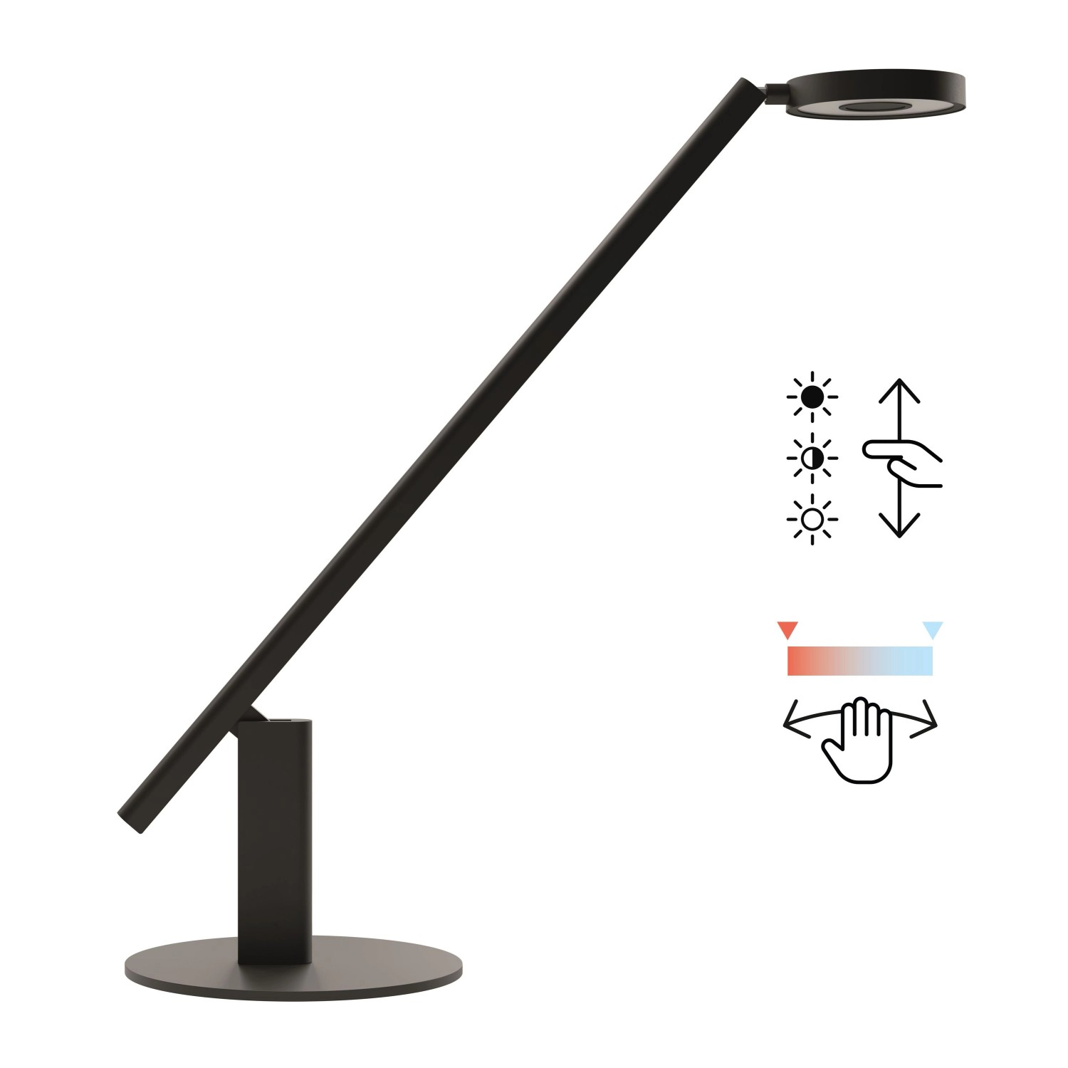 Luctra LED Schreibtischlampe Table Lite Design Gestensteuerung Schwarz günstig online kaufen