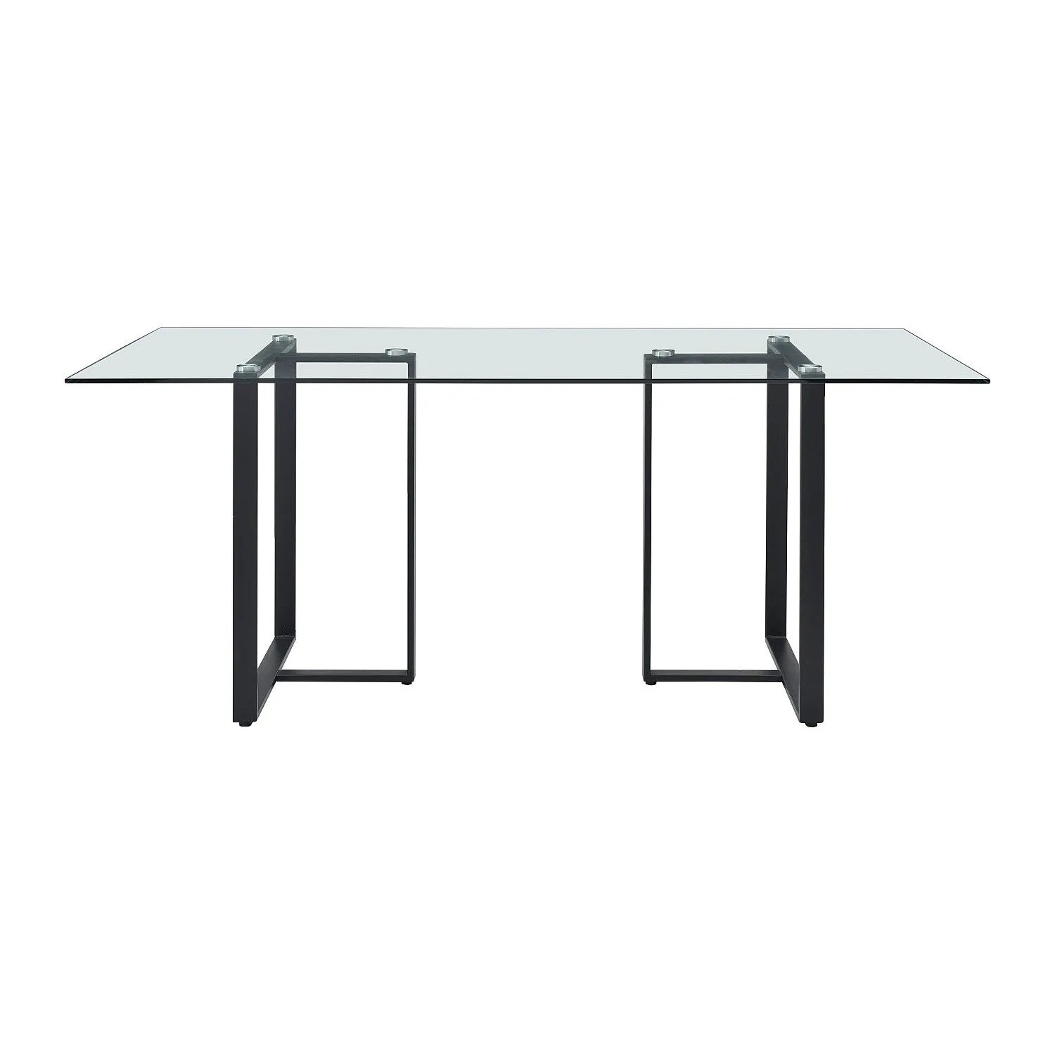 Vente-unique Esstisch Nilesa Transparent  Schwarz 180 cm