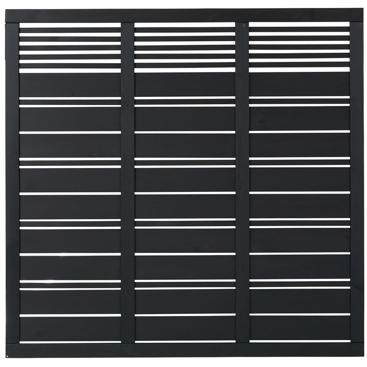 Sichtschutzzaun Silence Nadelholz Schwarz 176 cm x 170 cm günstig online kaufen