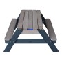 Axi Picknicktisch Nick grau/blau, Sand- und Wassertisch für Kinder.