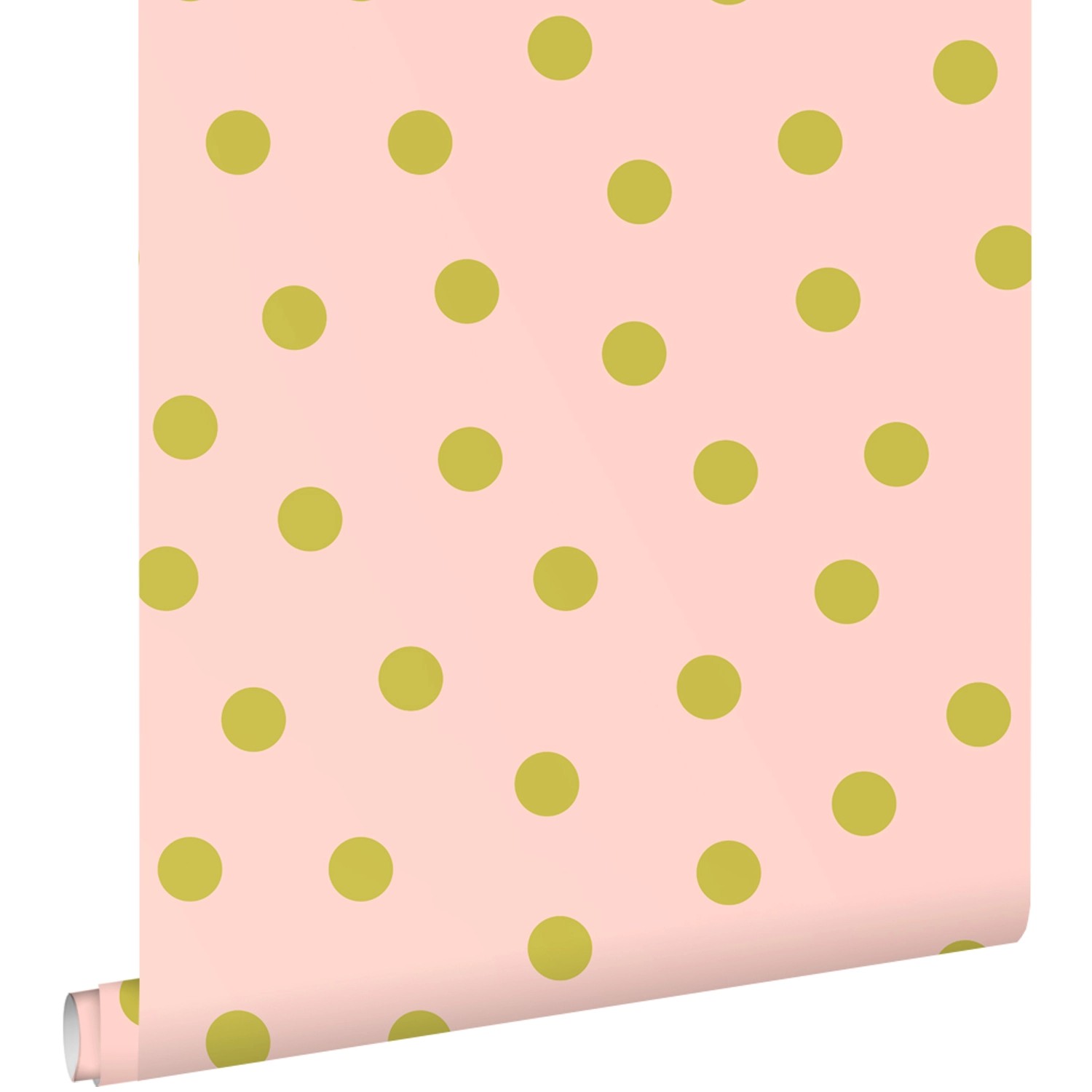 ESTAhome Tapete Punkte Rosa und Grün 50 x 900 cm günstig online kaufen
