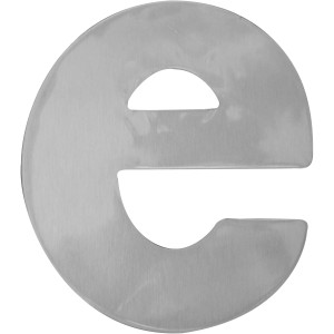 Hausnummer 'e', Edelstahl, satiniert. Moderne Optik für Ihre Fassade.