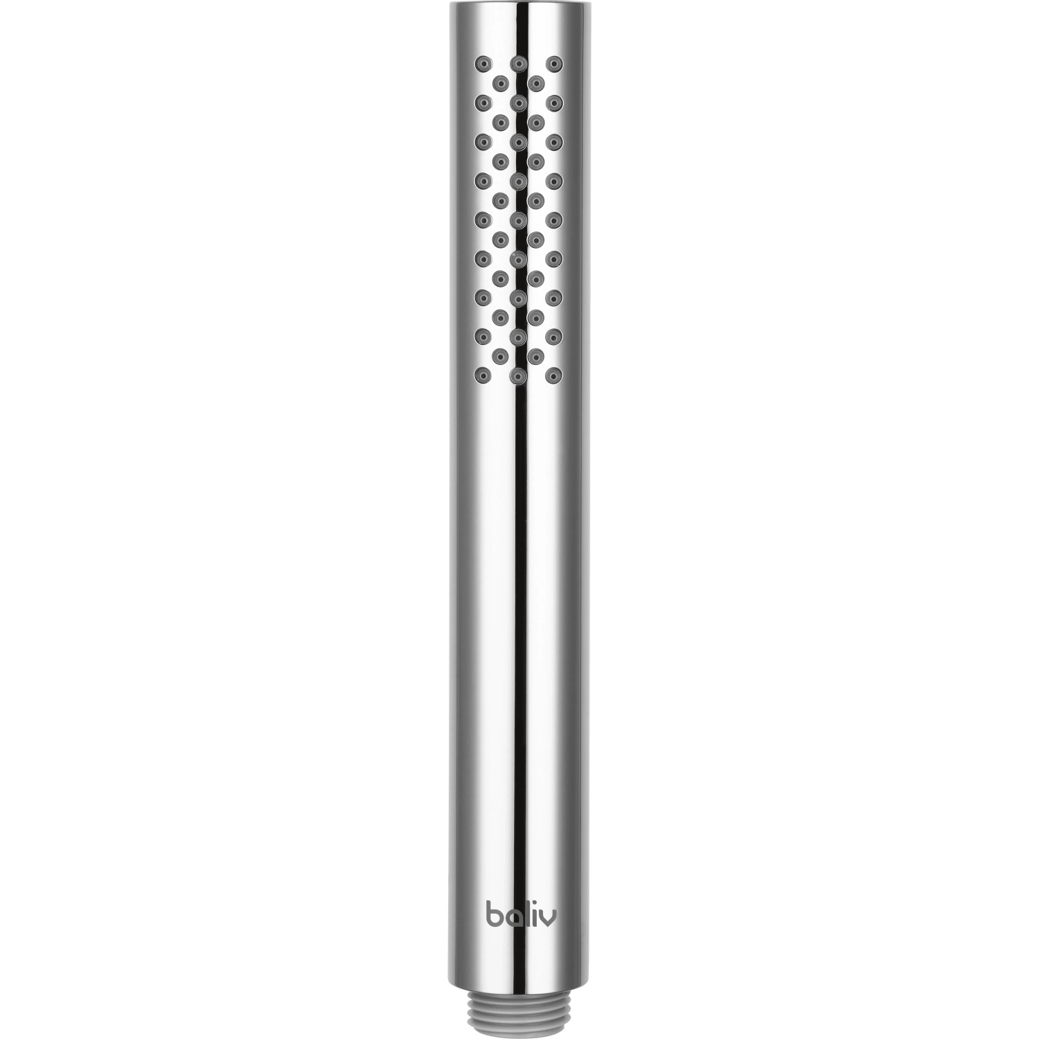 Verchromte baliv Handbrause HBR-280.280 in Stabform. Schlankes Design mit Antikalk-Noppen.