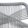 Detailaufnahme des hellgrauen Seilgeflechts eines modernen Proregal Barhockers. Zeigt das Rope-Design der Rückenlehne.