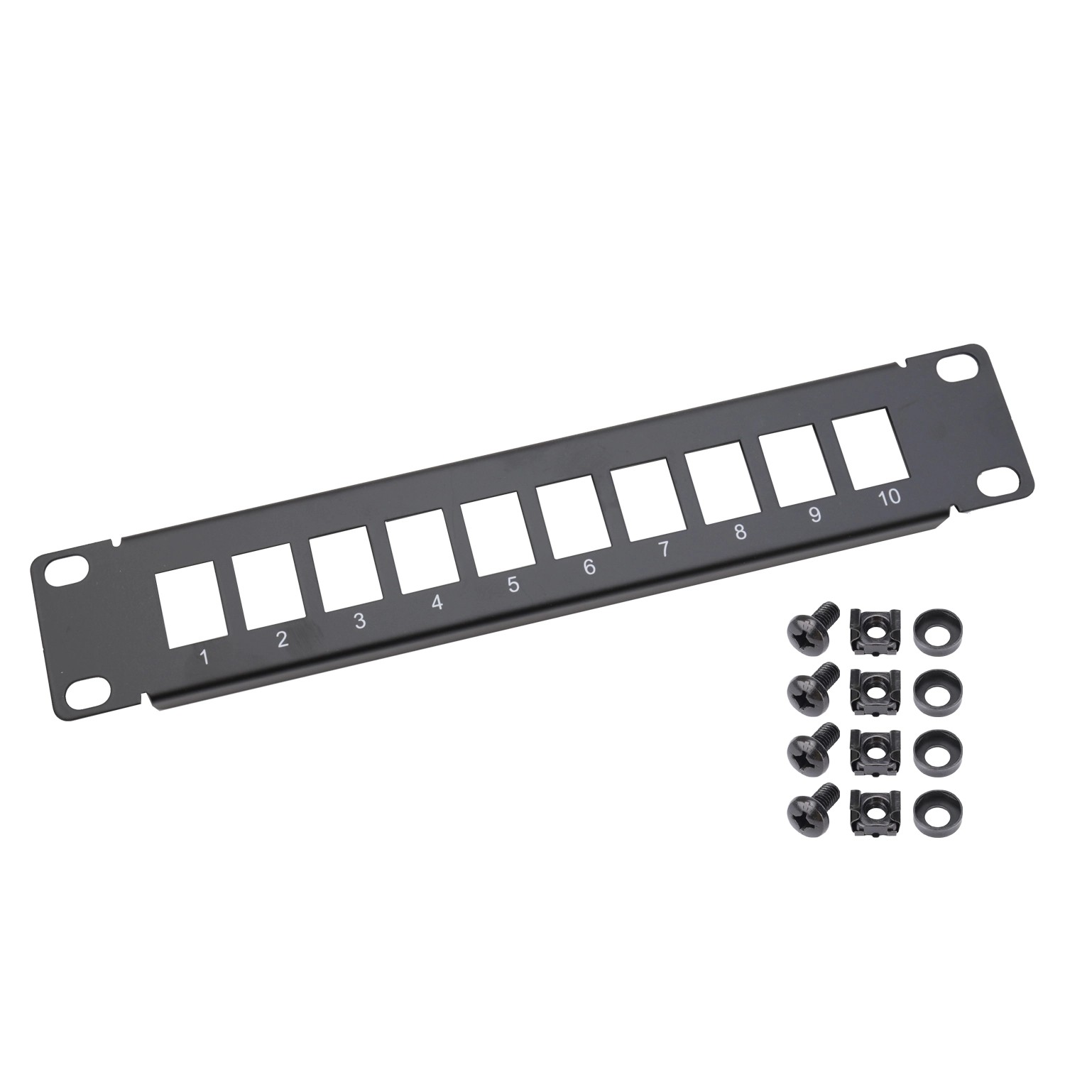 HMF 63345 UTP Keystone-Patchpanel für Serverschrank 10 Ports RJ45 10 Zoll 1 günstig online kaufen