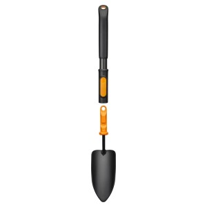 Fiskars Blumenkelle mit OneClick Handgriff, Größe S, orange-schwarz.