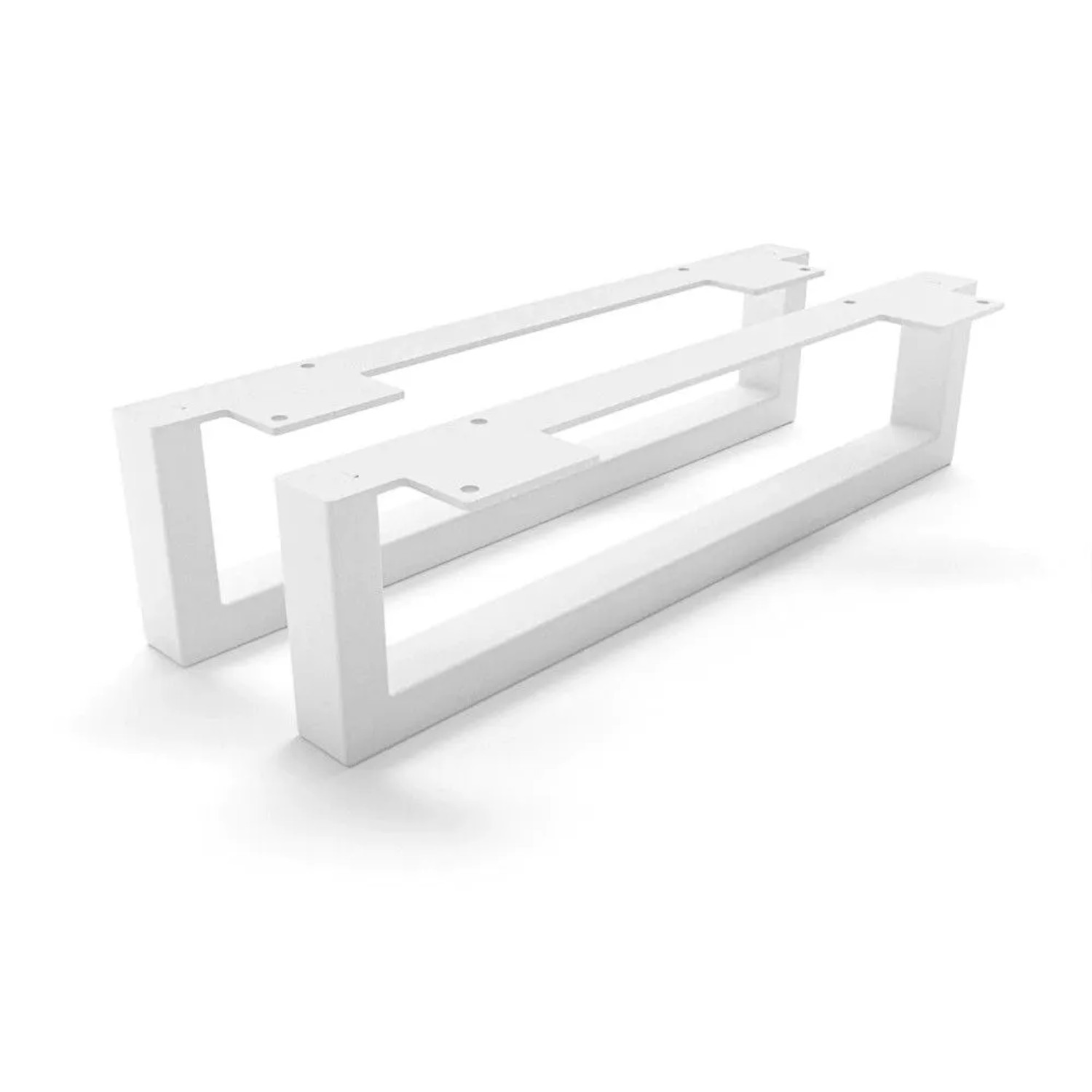 HEVVA Möbelfüße GRAZ 10 cm Hoch 40 cm Tief 2er Set Weiß
