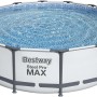 Bestway Stahlrahmen-Pool Set Steel Pro Max, Ø 427 cm, mit Wasser gefüllt.