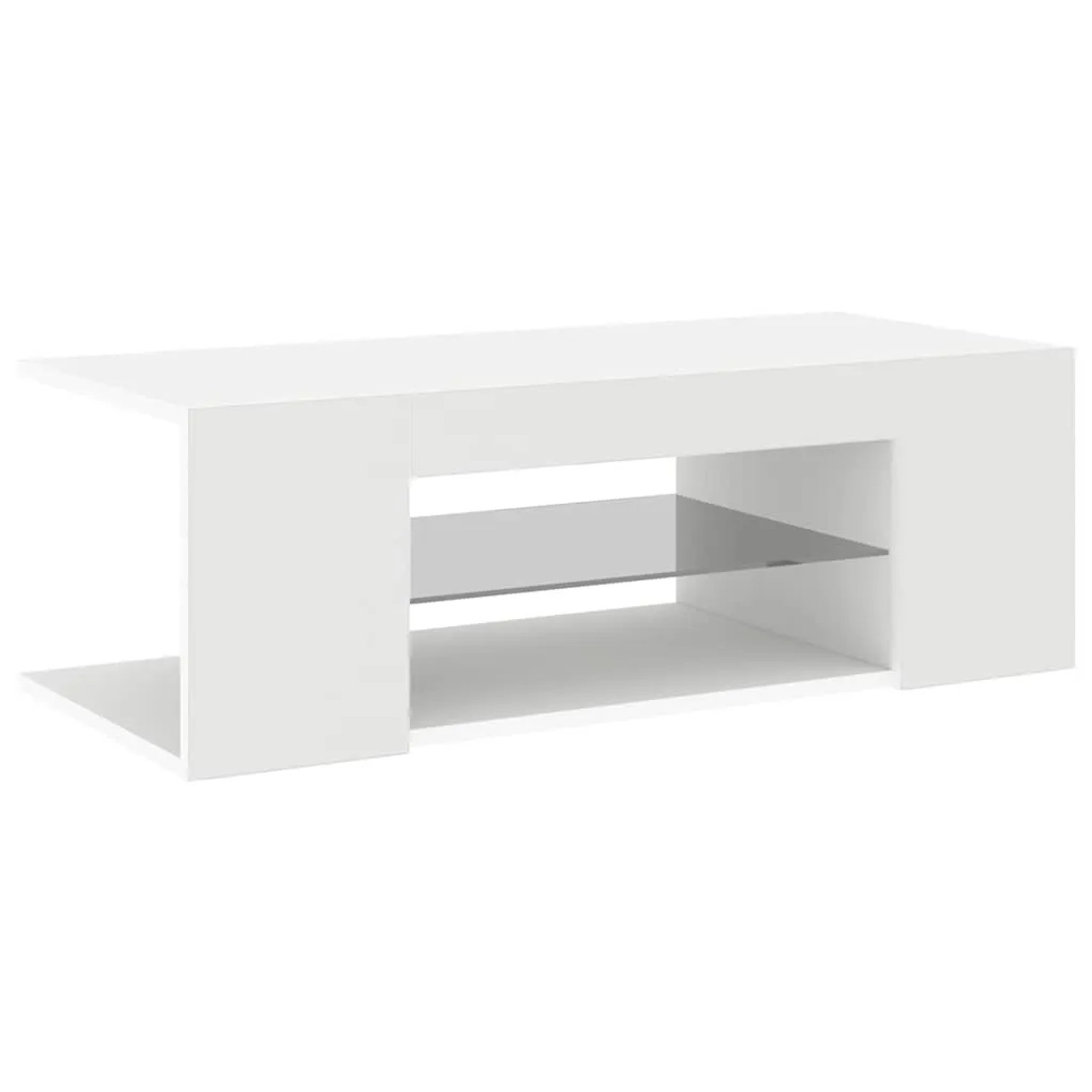 vidaXL TV-Schrank mit LED-Leuchten Weiß 90x39x30 cm 804238