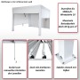 Anthrazitfarbene MCW Pergola L46 3x4m mit Seitenwand und drehbaren Lamellen.