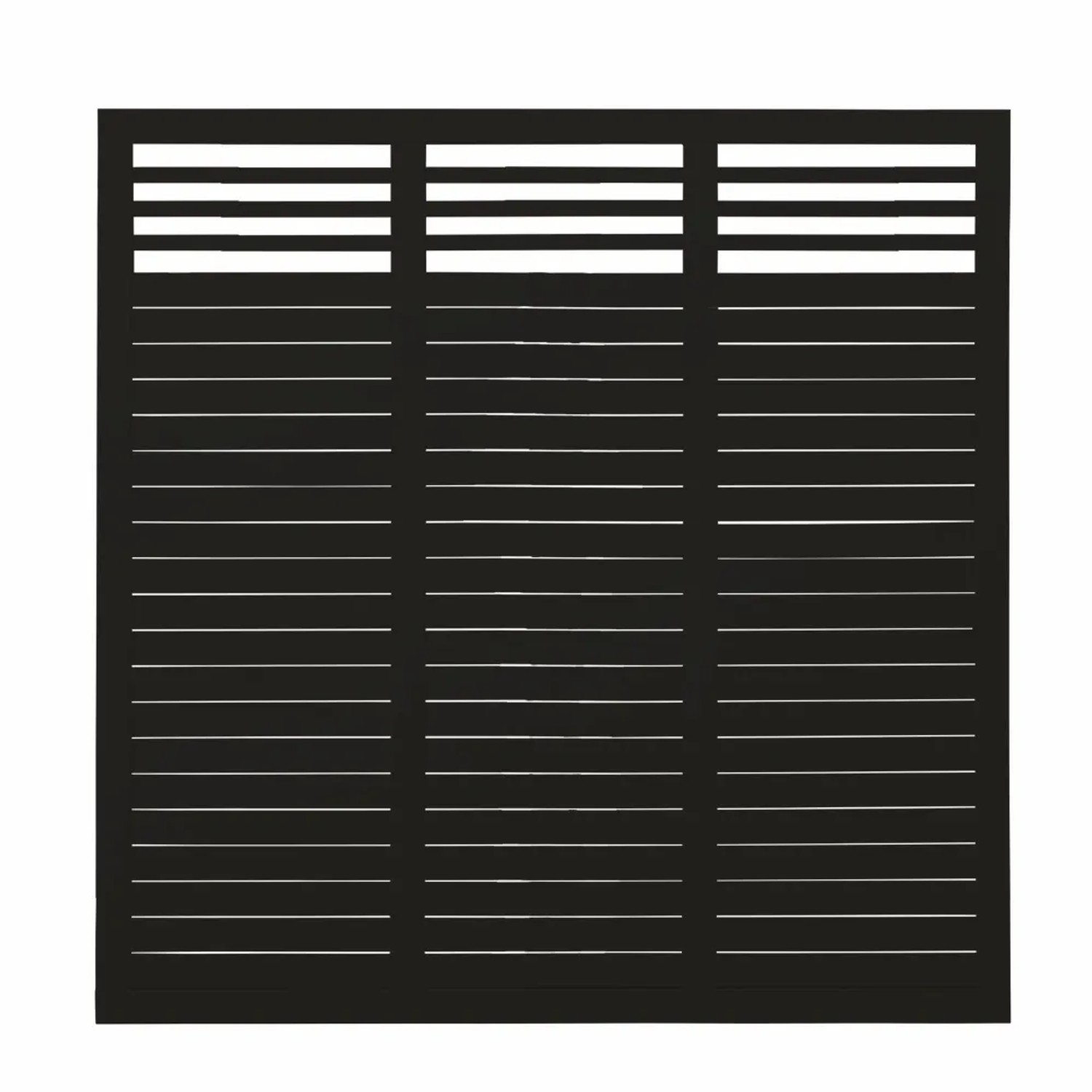 Sichtschutzzaun Decora Nadelholz Schwarz 180 cm x 180 cm