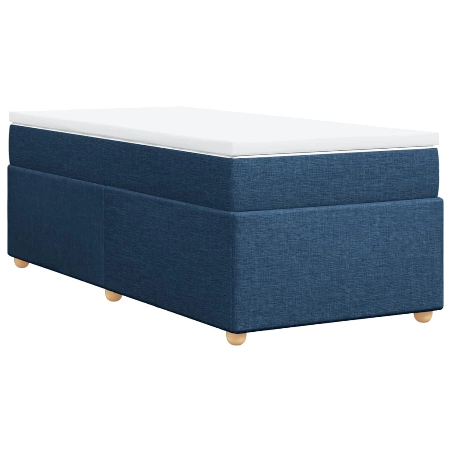 vidaXL Boxspringbett mit Matratze Blau 80x200 cm Stoff 3285337 günstig online kaufen