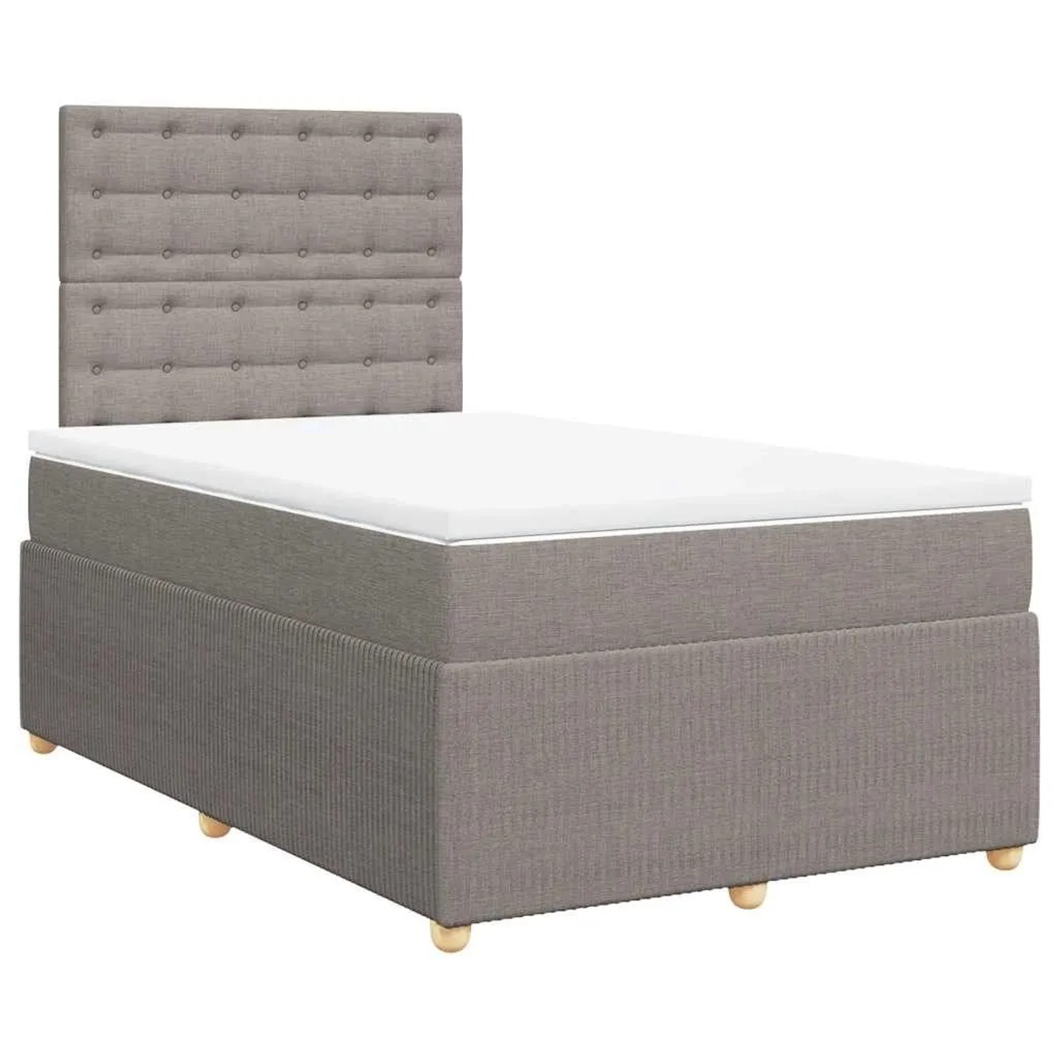 vidaXL Boxspringbett mit Matratze Taupe 120x190 cm Stoff 3292013 günstig online kaufen