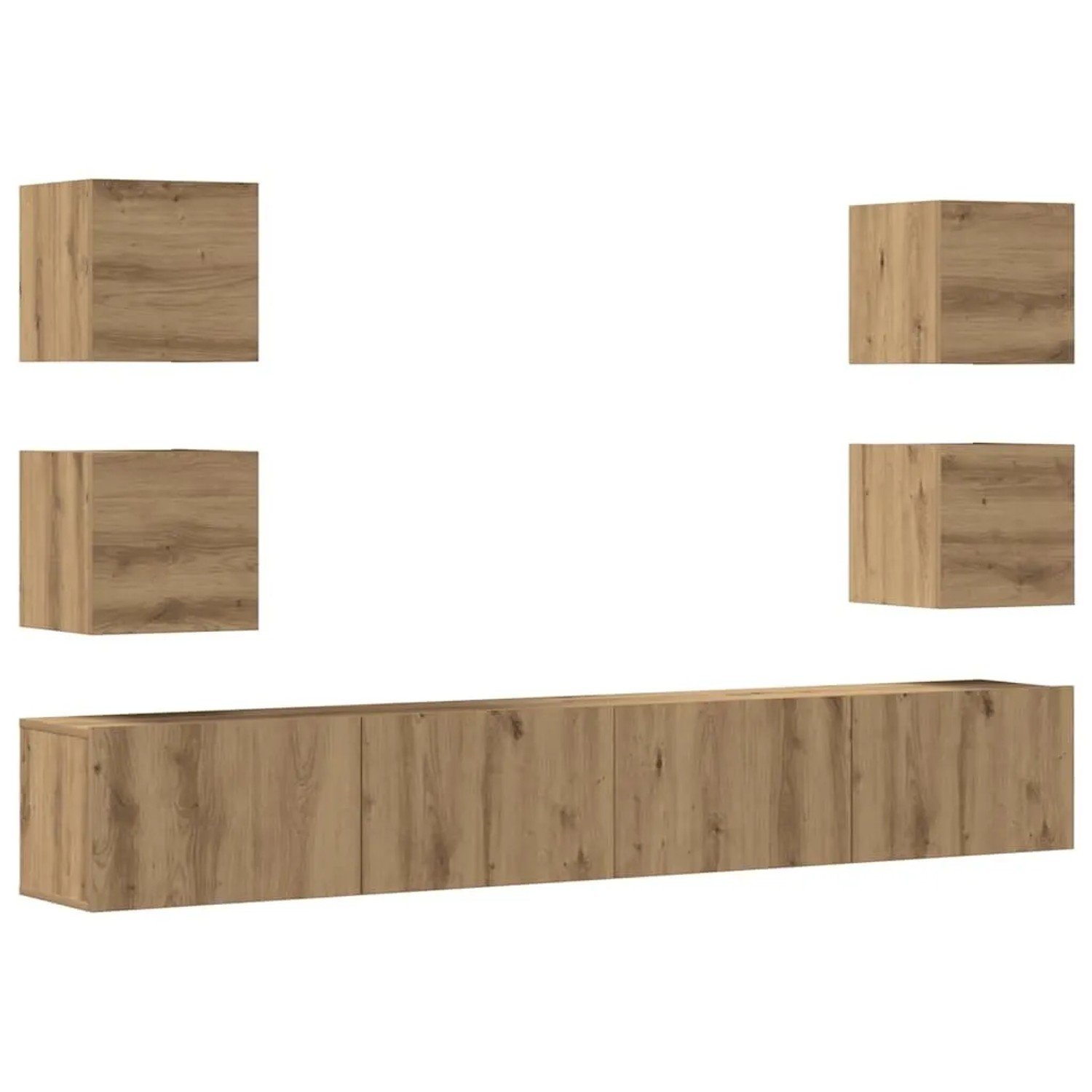 vidaXL TV-Wandschränke 6 Stk Artisan-Eiche Holzwerkstoff 3328970