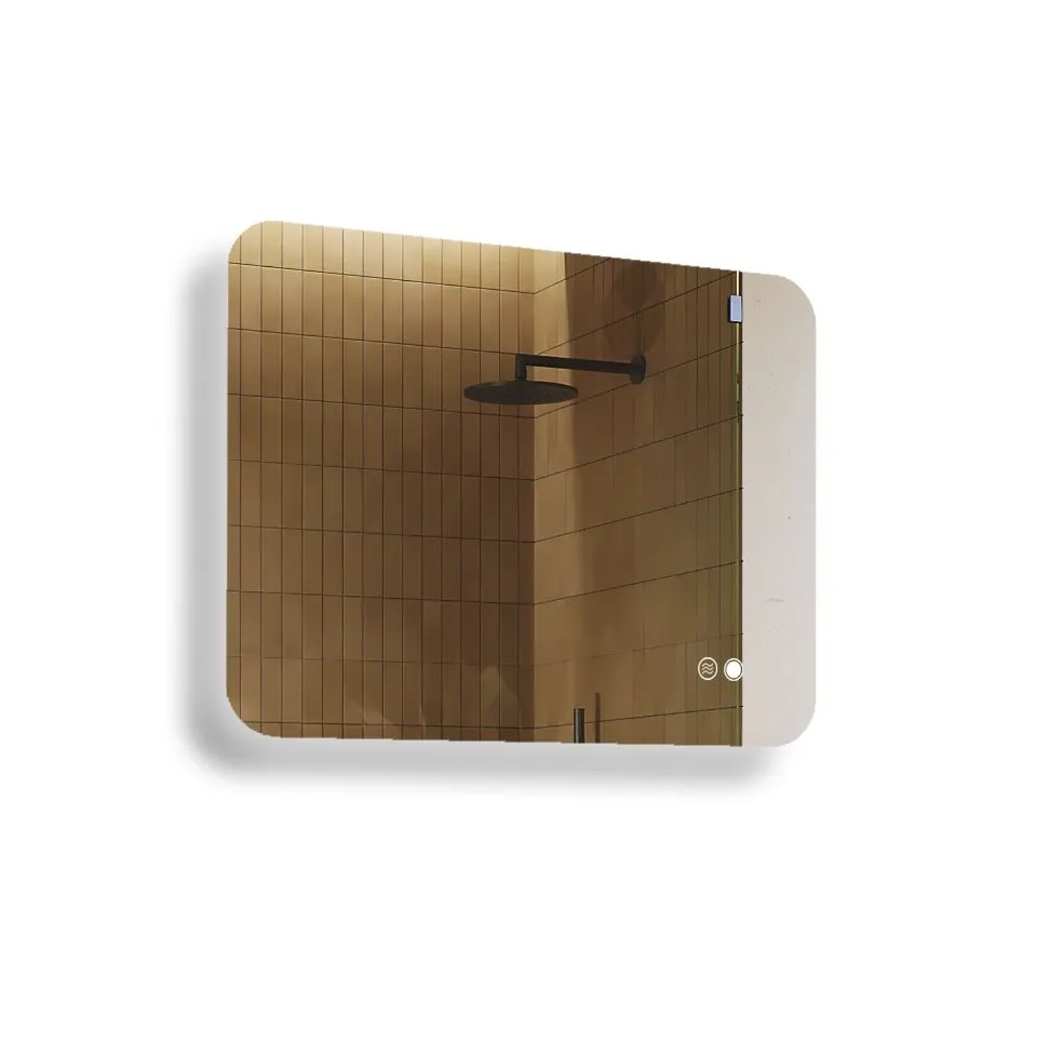 Artforma LED Badspiegel Rechteckig 80x60 cm mit Beleuchtung Antibeschlag Touch Dual LED Rahmenlos IP20 M107