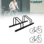 Schwarzer KARAT Fahrradständer Linus für 2 Fahrräder, zur Boden- oder Wandmontage.