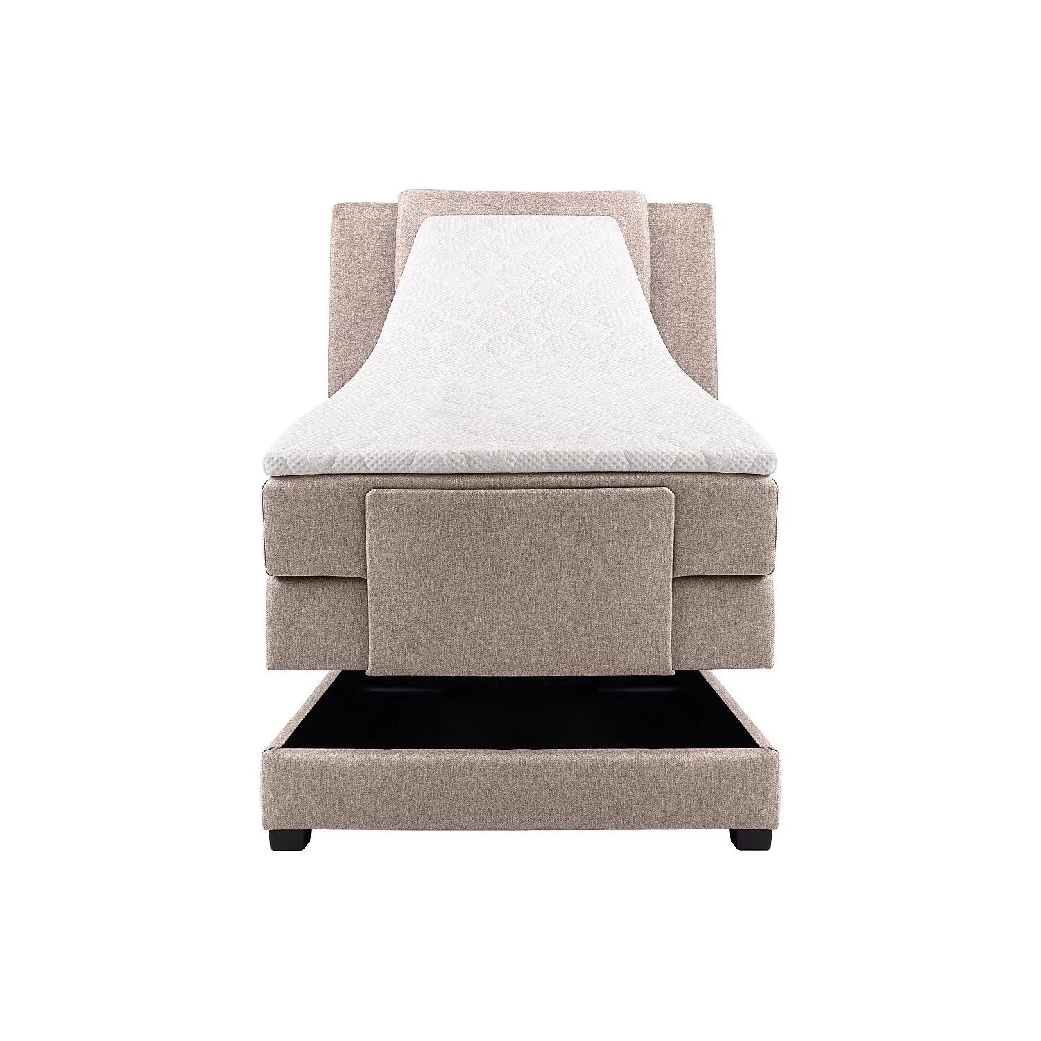 Vente-unique Boxspringbett Castel Beige 218 cm