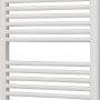 Weißer Ximax Badheizkörper Tip mit Mittenanschluss, 764x600 mm, 423 Watt.