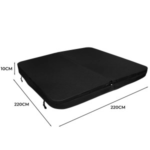 Schwarze Monstershop Whirlpool Abdeckung, 220x220cm, für Pool & Garten.