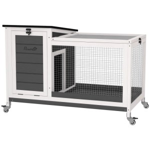 PawHut Hasenstall Tannenholz 92 x 52 x 67cm