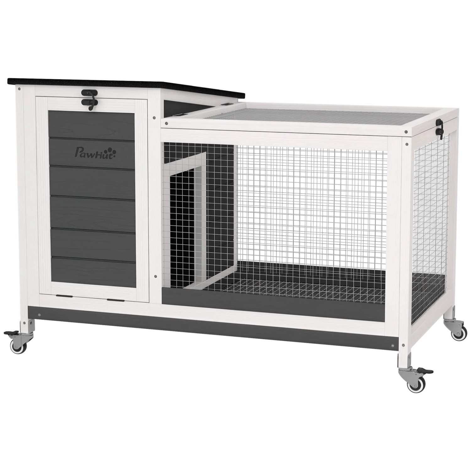 PawHut Hasenstall Tannenholz 92 x 52 x 67cm