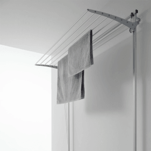 Foxydry Wand Wäscheständer Klappbar Grau Trockenlänge 6,4 m Maß 88 cm