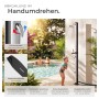 Tectake Solardusche Tinto 20L mit Ablage, Regenduschkopf und Handbrause. Ideal für den Garten.