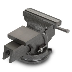 EBERTH Schraubstock, 150mm Backen, drehbar, aus Gusseisen für Werkbank & Werkstatt.