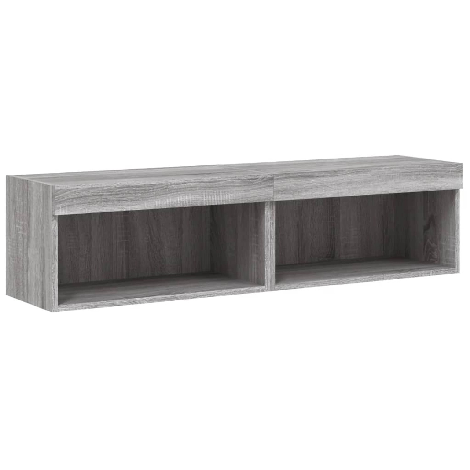 vidaXL TV-Schränke mit LED-Leuchten 2 Stk Grau Sonoma 60x30x30 cm 837138 günstig online kaufen