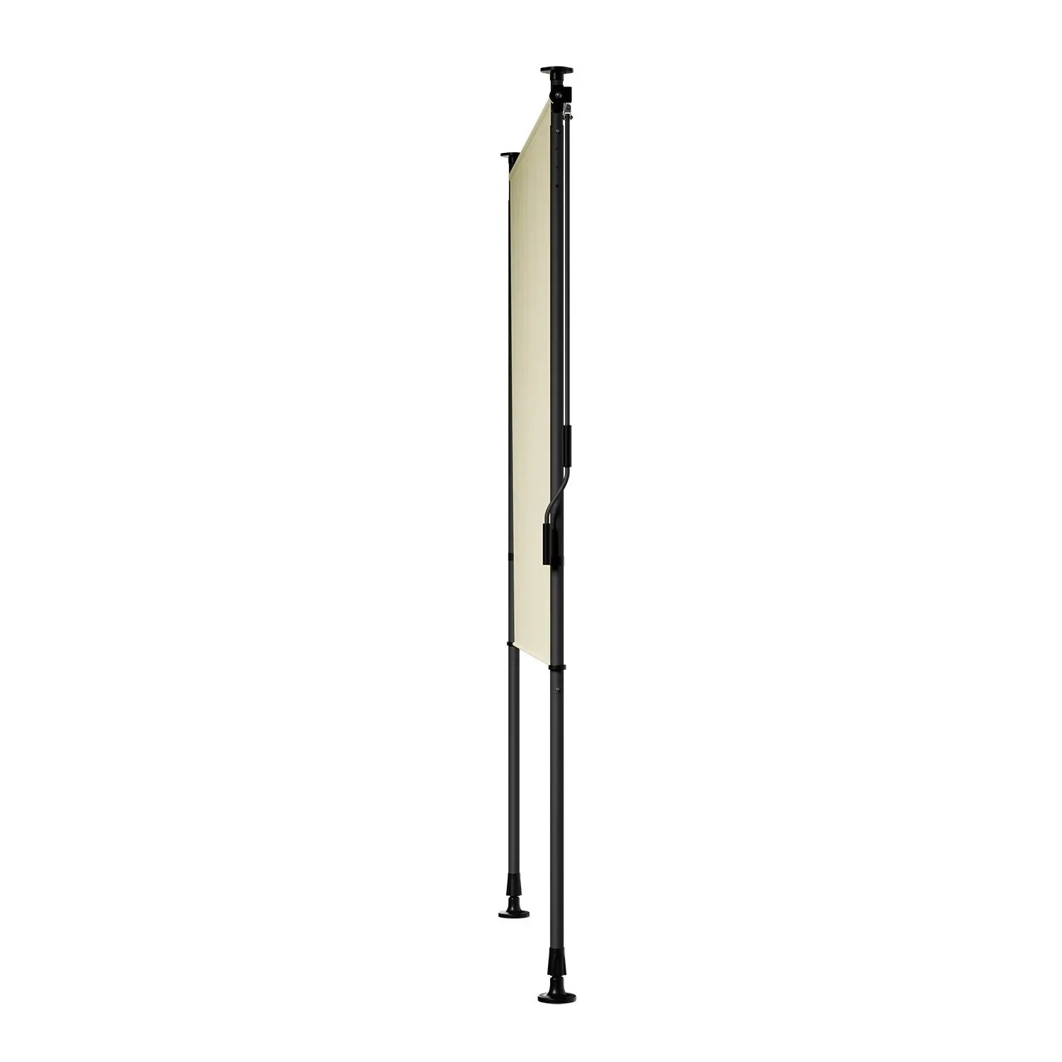 Beige Juskys Senkrechtmarkise Barbados 120x310 cm als Sonnen- und Sichtschutz für Balkon und Terrasse.