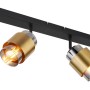 Globo Deckenleuchte Milley, 4-flammig, Messing/Rauchfarben, LED-Spot für stilvolle Beleuchtung.
