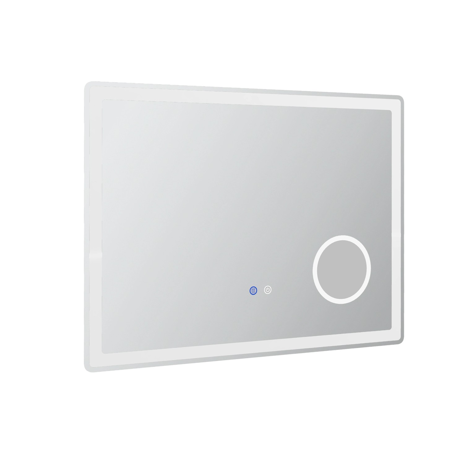 Kleankin LED Badezimmerspiegel mit 3x Vergrößerung 80 x 60 cm Beschlagfrei günstig online kaufen