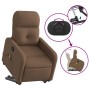 Brauner Massagesessel mit Aufstehhilfe, Relaxsessel mit Vibrationsmassage und elektrischer Hilfe zum Aufstehen.
