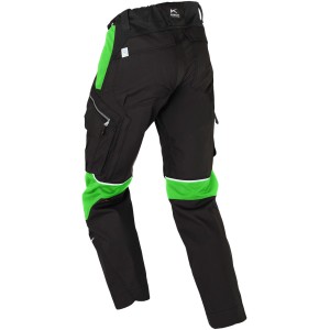 Kübler Pulse Bundhose Power, schwarz/neongrün, Gr. 58. Robuste Arbeitshose mit vielen Taschen.