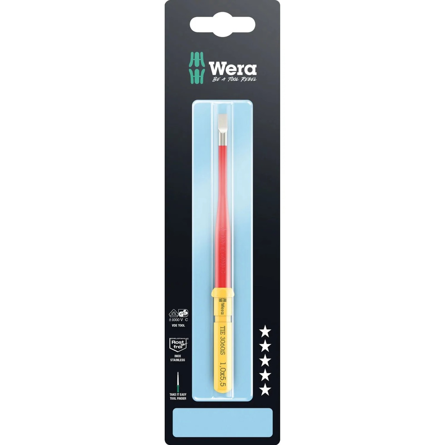 Wera Kraftform Kompakt VDE 3060 Is Take It Easy SB  Stainless Steel 05006579001