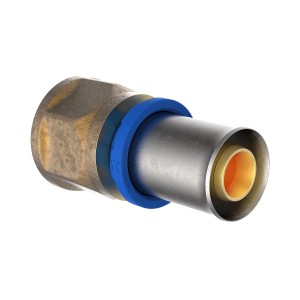 Kirchhoff MS-Übergangsstück Pressfitting 16 x 18,7 mm (1/2 IG) für Mehrschichtverbundrohrsysteme.