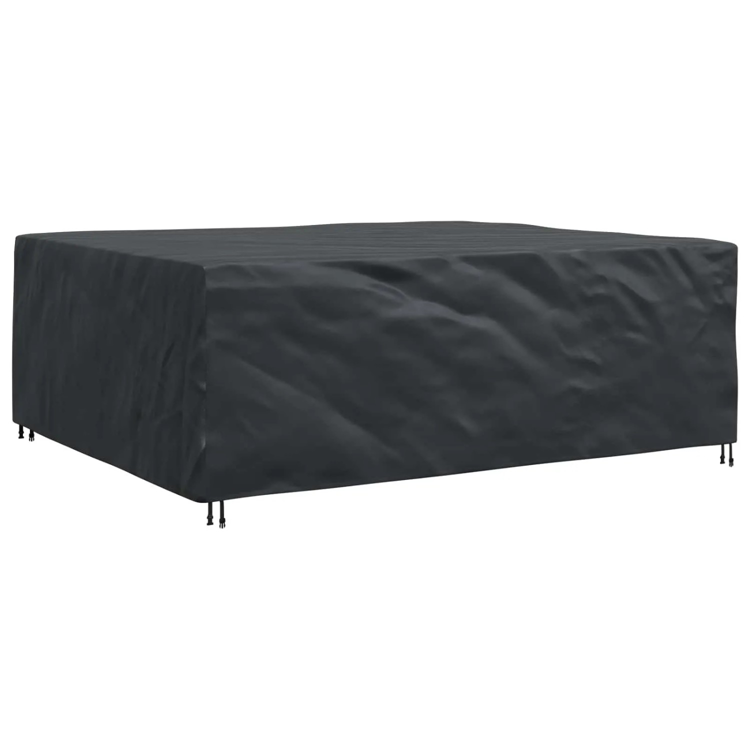 Schwarze vidaXL Möbelabdeckung aus wasserfestem 210D Stoff, rechteckig, für Gartenmöbel. Schützt zuverlässig.