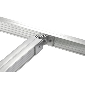 3D-Gelenk Side für Aluprofil (45x23mm) zur Verbindung von Terrassendielen-Unterkonstruktionen.