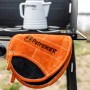 Petromax Topflappen Aramid, orange-schwarz, Paar. Grillutensil für sicheren Halt am Grill.