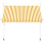 vidaXL Einziehbare Markise, 300 cm, orange-weiß gestreift. Handbetriebene Gelenkarmmarkise für Terrasse und Balkon.