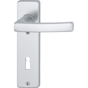 AnsaPro Türbeschlag Mississippi Alu Natur, Zimmertür-Schildgarnitur mit Buntbart-Lochung.