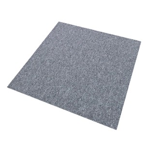 Monstershop Teppichfliese, 50x50 cm, Platingrau, 20er-Pack. Strapazierfähige Bodenfliese für Wohnräume.